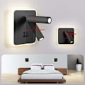 Miniatyrbillede 3 af 5: 8W Moderne LED Vægskinne Væglæseskinne med 350° Drejelig Switch 3W LED Vægspolight Indendørs Vægslampe til Soveværelse Sengenatbord Stue Studieværelse