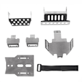 Miniatyrbilde 1 av 5: Rustfritt stål chassis rustning aksel skid plate for 1/10 RC Crawler TRX4 -4 oppgraderingsdel