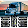 Miniatyrbillede 1 af 5: 10 stk LED Sidemarkerlys, 4 LED'er 12V Vandtæt til Lastbil, For- og Bagsignallys, Trailersignallys til Bil, Lastbil, Gaffeltruck