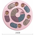 Miniatyrbillede 2 af 5: DENUOTOP Holdbare Interaktive Hundelegetøj, Hundepuzle Foderlegetøj Langsomt Foder Hundelegetøj, Skridsikker Puzle Legetøj til Hunde, Hvalpe & Katte (Pink)-DENUOTOP