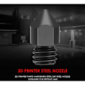 Miniatyrbild 3 av 5: 5 st/förpackning 3D-skrivardelar MK8 Härdat stålmunstycke 1,75 mm 0,4 mm för MK8 3 CR10 CR10S Hotend-kit