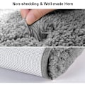 Miniatyrbillede 3 af 5: Skridsikker Toilet Konturmåtte Tykkere Toiletmåtte Absorberende Toiletmåtte Ultra Blød Mikrofiber Badeværelsesmåtte, Hurtigttørrende, Maskinvaskbar - 50