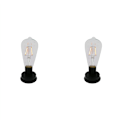 Miniatyrbillede 1 af 5: 2 stk. Solcelle LED Tungsten Filament Pære Lampe 2800K Sensorlys Automatisk Hække Natlys til Have (7cm)