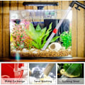 Miniatyrbild 4 av 5: Akvariegrusrengörare, 3 i 1 Akvarievattenväxlare, med lufttryckknapp och vattenflödesregulator för vattenbyte, tvättsand, akvarium