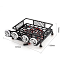 Miniatyrbilde 2 av 5: Metallbagasjebærer 115 x 107 mm med spotlights for CC01 CR01 D90 Axial SCX10 1/10 RC Crawler Car