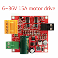 Miniatyrbilde 2 av 5: DC-motordrivbrett 15A 6-36V Høy industriell PWM-regulering DC PWM-kontrollermodul