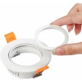 Pikkukuva 2 / 5: 2 kpl LED-kattovalaisimia, neliömäinen kehys, säädettävät asennuskiinnikkeet, leikkaus 65 mm