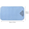 Miniatyrbilde 2 av 5: Sklisikker dusjmatte 70 X 40cm Massasjebadematte, badematte med dreneringshull og sugekopper - Blå