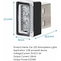 Pikkukuva 2 / 5: Auton USB-valo - 6 kpl Auton sisätilan tunnelmavalo Mini Universaali langaton USB LED-valo - Useita värejä,