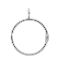 Pikkukuva 2 / 5: 60 kpl Hopeasormukset Verhoille Avattavat Suljettavat Verhokiinnikkeet Ruostumattomasta Metallista (3,8 cm)
