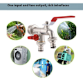 Miniatyrbillede 3 af 5: 1/2'' Tommer (15/21) Premium Dobbelt Messing Vandhane, Rust og Frostbestandig + 2X Gratis Slangeforbindelser + E-bog til Have, Vaskemaskine, Regn
