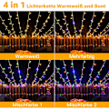 Miniatyrbillede 3 af 5: LED-lanterner, vandtætte udendørs lyskæder, indkøbscentre og butikker bryllup blinkende lys, feriedekoration lys, farve, 20m200 lys