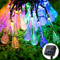 Miniatyrbilde 2 av 5: Julelysstreng, Solcelle Utendørs Julelys Multifarget 40LED 6.8m Feelyss Vann Dråpe Regn Dråpe Vanntett Lys Dekorasjon Hjem
