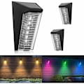 Miniatyrbilde 1 av 5: Solcellelamper Utendørs Vegglampe, 2 stk Vanntette Solcelledrevne Utendørs Vegglamper 5 Moduser RGB og Varmt Hvit Solhagelamper for Vegg Gjerde Patio