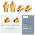Miniatyrbillede 3 af 5: 37 stk. Serie 3D-printerdyser MK8-dyse 0,2,0,3,0,4,0,5,0,6,0,8,1,0 mm Ekstruder Print Head til -10 3 5