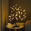 Miniatyrbillede 4 af 5: LED Lygte Fiskeri Lygte Ahornblad USB Træ Lys Stue Dekoration Bordlampe Nattelys, Rød