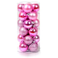 Miniatyrbilde 1 av 5: Julekulepynt, 24 Pakke Uknuselige Dekorative Pynt til Juletreet 3 cm/4 cm/6 cm/8 cm, Julehengende Kuler, Pynt, Rosa