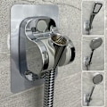 Miniatyrbillede 3 af 5: Bruseholder, håndholdt bruseholder uden boring vægmonteret brusehovedholder universel justerbar håndbruserholder badeværelsestilbehør
