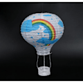 Miniatyrbillede 2 af 5: 12 tommer varmluftsballon lampeskærm papir lanterne bryllup fest dekoration loftlampe, hvid regnbue