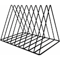 Miniatyrbilde 1 av 5: Metall Magasinholder, 9 Spor Gull Magasinholder, Trekant Bokhylle, Bokhylle, Avisstativ, Designer Magasinholder for Kontor, Liv