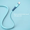 Miniatyrbillede 3 af 5: Datakabel -B, Oxygen Pure Copper Core Flydende Silikone Datakabel med Lys til Android (1,5M, Blå)