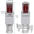Miniatyrbilde 2 av 5: 2 stk verktøyfri RJ45-kontakter UTP-nettverkskontakt, verktøyfri for solid CAT5/5E CAT6/6A flertrådet Ethernet-kabel