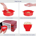 Miniatyrbillede 2 af 5: Popcorn Popper med låg - Silikone Popcorn Maker Foldbar Popcorn Popcorn Beholder