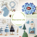 Miniatyrbild 5 av 5: 200 m makramégarn 3 mm bomullsgarn blå bomullsgarn makramésnöre makramébomullssnöre makramérep