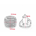 Miniatyrbillede 4 af 5: 2 stk. LED-sidespejlsblinklys til bil, sidemarkør, signallampe til A3 A4 A8 Fabia SEAT, sort