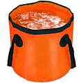 Miniatyrbild 1 av 5: Fällbar Campinghink Bärbar Vattenförvaring Fällbar Fotbad Tvätthög för Resor Vandring Fiske Båtliv (Orange 10L)