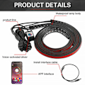Miniatyrbillede 4 af 5: 4 stk. Bil Under Glow Fleksibel Strip APP Kontrol RGB LED Chassis Lys