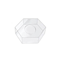 Miniatyrbillede 1 af 5: Akryl Kage Displaybræt Sekskantet Bakke DIY Genopladelig Base Holder Transparent Dekorationsværktøjer 15X15X10cm