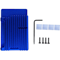 Miniatyrbillede 1 af 5: Aluminium-etui til Raspberry Pi 4, metalhus til RPI 4 Model B (blå)