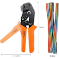 Miniatyrbilde 4 av 5: Dupont Krimptangsett med 1550 stk Dupont Hunn/Hann Isolerte Modulære Ratchet-kontakter 2.54mm 3.96mm 28-18 AWG 0.25-1.5mm²