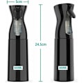 Miniatyrbild 2 av 5: Hårsprayflaska, 300 ml hårstylingspray ultrafint hårdimma återanvändbart hårverktyg hårspray för frisör, växter, blommor svart-Fei Yu