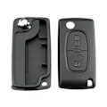 Miniatyrbillede 4 af 5: 2 knapper nøgleskal kompatibel CE0523 folde flip nøgle til Peugeot 207 307 308 407 408 3008 5008 Citroen C2 C3 C4 C5 C6 C8 (2 knapper, CE0523)