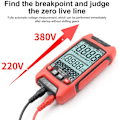 Miniatyrbild 2 av 5: Automatiskt sortiment Multimeter FS2202 9999 räkningar TRMS AC DC Voltmeter Ammeter NCV Motstånd Kapacitans Transistor Tester Orange