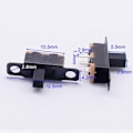 Miniatyrbild 5 av 5: 400 st Mini Rocker Switch SPDT Glidbrytare 0.5A 50V DC 3-polig 2-läges, På/Av Glidbrytare Panel, Mikro Miniatyr Låsande SS-12F15