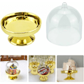 Miniatyrbillede 2 af 5: 12 stk. Mini Kage Stativ, Cupcake Display Plade Slikholdere Plastik Slikboks til Chokolade, Ost, Kokos Makroner, Romkugler (Guld)