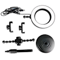 Miniatyrbilde 4 av 5: 4 i 1 Live Stativ Live Stemme Profesjonell LED Ringlys Bærbar Lampe MIC Stativ Holder Lys Live Streaming