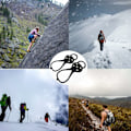 Miniatyrbilde 4 av 5: Isbrodder, Universelle Snøgrep for Sko Over Sko Støvle Gummi med 5 Stål Pigger Crampon - M