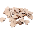 Miniatyrbilde 2 av 5: 50 stk 30 mm hjerteformede tredekorasjoner for DIY-dekorasjon