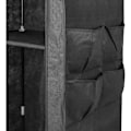 Miniatyrbillede 4 af 5: Stof opbevaringskab 70 x 45 x 155 cm sort med rullelåge