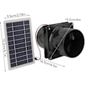 Miniatyrbild 4 av 5: 10W Solpanel-driven Avluftfläkt, Avluftfläkt, Solpanel-driven Fläkt för Husdjur, Hönshus, Husvagn, Växthus