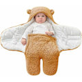 Miniatyrbillede 1 af 5: - Unisex Baby Swaddling Tæppe, Børnepleje Bunting Nest Sovepose, Hætte Swaddling Sovepose S(1-3 Måneder)