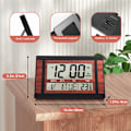 Miniatyrbild 4 av 5: LCD Digital Väggklocka Stora Nummer Tid Temperatur Kalender Alarm Bordsklocka Modern Design Kontor Svart