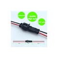 Miniatyrbillede 3 af 4: Vandtæt stik, 2-polet selvlåsende elektriske ledningsforbindelser med 16 AWG marineledning til bil, lastbil, båd og andre ledningsforbindelser. (5-pak)