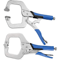 Miniatyrbillede 1 af 5: C-Klemme 2 stk 11\" Heavy Duty Vice Clamp Kit med Justerbar Skrue Stål C-Klemme Svejsning Klemmer Gummi Greb og Hurtig Udløsning Håndtag Klemmeværktøjer til
