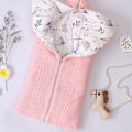 Miniatyrbild 3 av 5: Swaddle sovsäck varm filt för sovsäck bomull stickad kuvert nyfödd swaddle wrap sovsäck -Grå