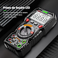 Miniatyrbild 3 av 5: TRMS 6000 Punkters Automatisk Digital Multimeter (LED-terminalguide), Professionell Elektrisk Testare, Temperaturkapacitansmätare Spänning/Ström AC